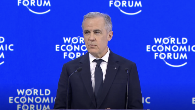 Mark Carney, primer ministro de Canadá en Davos.